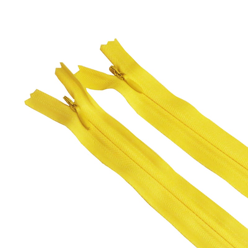 Seeking ROAM Invisible Zippers, Nylon Coil, 3, 2 Pieces (Yellow, 16"" inch) - Image 1